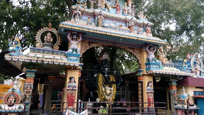 Blurred background of Shri Mahaganapathi Kshetram Chalakuzhi